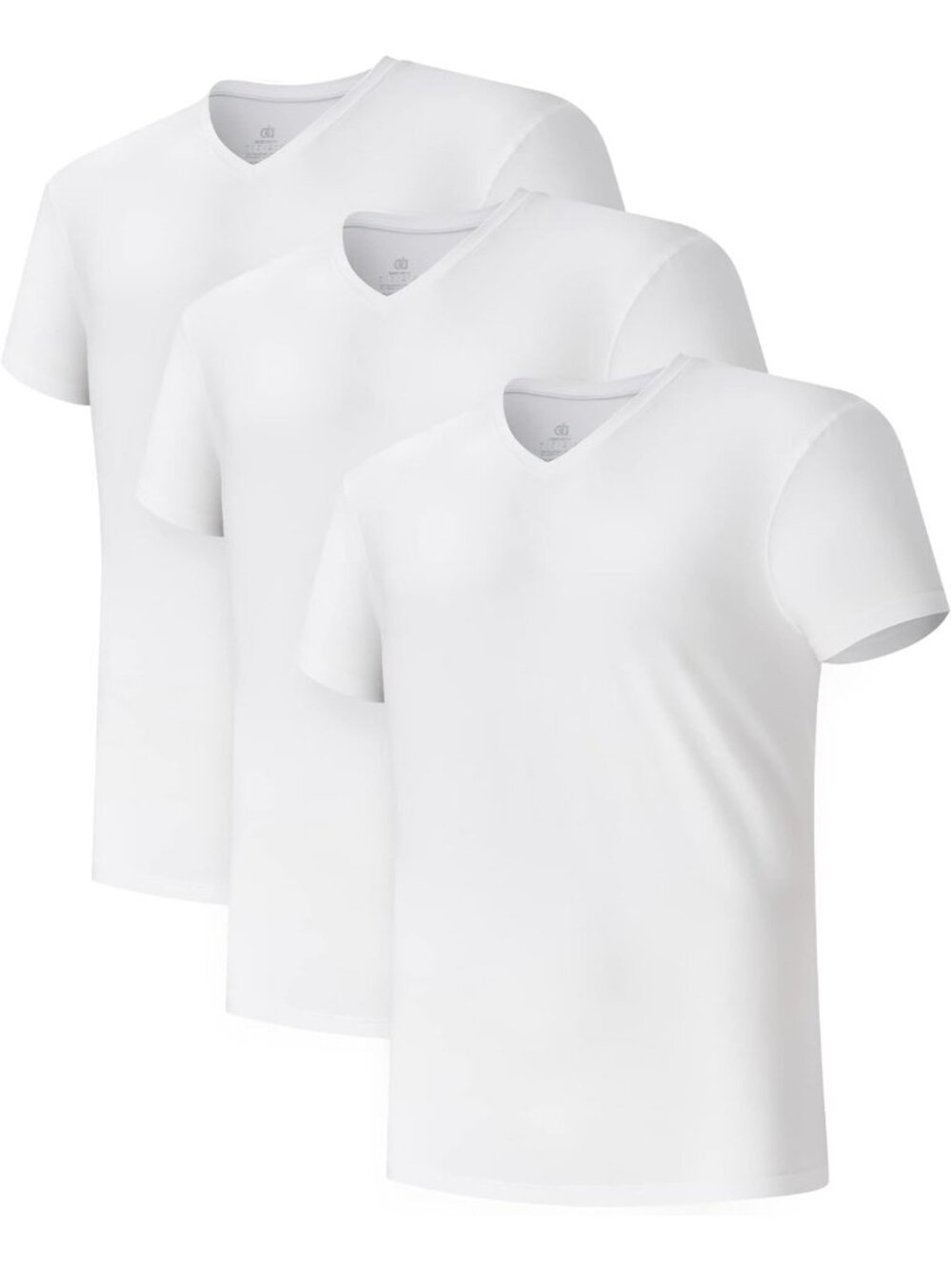 Soft Combed Cotton Men's Undershirts - Moisture-Wicking Crew & V-Neck Tees 3